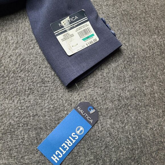 Nautica Suit Jacket Boys 16 Regular Norwegian Blue 2 Button Stretch Lined Dress - Picture 4 of 11